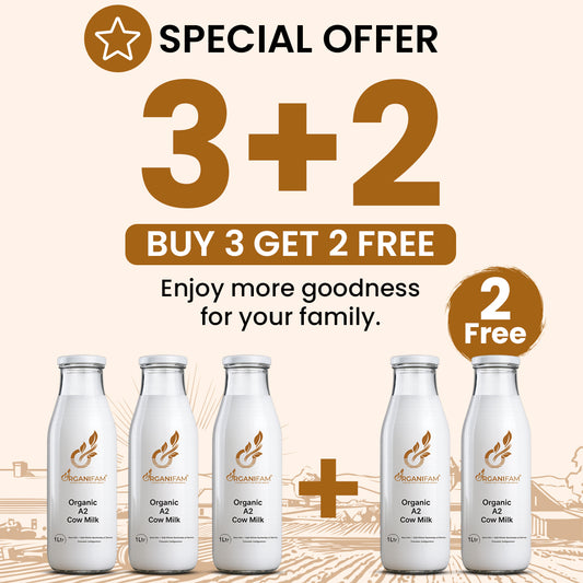 Organic A2 Cow Milk - 3+2 Special Offer